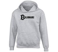 Kids - Bitcoin Billionaire Childrens Hoodie Grey