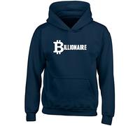 Kids - Bitcoin Billionaire Childrens Hoodie Navy Blue