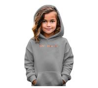 Kids Black Hoodies Girls Casual Long Sleeve Coloured Jesus Loves You Hoodies Cute Oversized Warm Hoody Hooded Sweatshirt Outerwear Tops Classic Pullover School Sweat Wear (Grey, 6-7 Years)