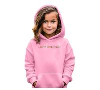 Kids Black Hoodies Girls Casual Long Sleeve Coloured Jesus Loves You Hoodies Cute Oversized Warm Hoody Hooded Sweatshirt Outerwear Tops Classic Pullover School Sweat Wear (6-7 Years)