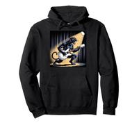 Kids Black Panther Playing Guitar Rock Star Rock and Roll Pullover Hoodie