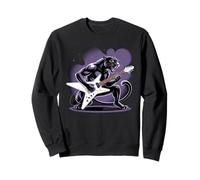 Kids Black Panther Playing Guitar Rock Star Rock and Roll Sweatshirt