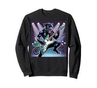 Kids Black Panther Playing Guitar Rock Star Rock and Roll Sweatshirt