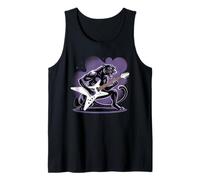 Kids Black Panther Playing Guitar Rock Star Rock and Roll Tank Top