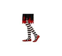 Kids Black & White Striped Tights - Halloween Witch & Vampire Costume Accessory, Tights Only, One Size 6-12, 30656