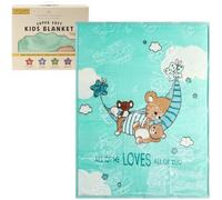 Kids Blankets Throw New Born Baby Gift Box Throws Luxury Ultra Soft Fluffy Warm Cosy Thick Children Bed Sofa Blanket For Girls and Boys 110x140 CM (Bear Moon)