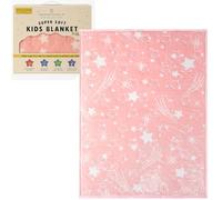Kids Blankets Throw New Born Baby Gift Box Throws Luxury Ultra Soft Fluffy Warm Cosy Thick Children Bed Sofa Blanket For Girls and Boys 110x140 CM (Pink Star)