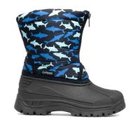 Kids Blue Waterproof Shark Boots Print Zip Warm Lining Gripped Cotswold SIZE