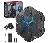 Kids Bluetooth Music Boxing Machine with Gloves, Smart Wall-Mounted Punching Target with LED Counter, Interactive Boxing Trainer with Music Sync 3 Interactive Modes for Home Workouts