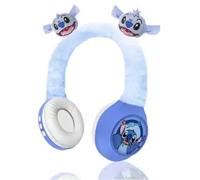 Kids Bluetooth Wireless Stitch Fluffy Headphone 3D Stitch Ears Kids Over Ears Headset Soft Ear Pads wireless headphone for Girls and Boys Xmas Gift