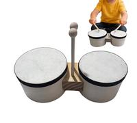Kids Bongo Drums Set, Portable Rhythm Instrument System, Mini Drum Play Set Design, Lightweight Children Percussion Training Unit, Beginner Music Learning Activity, for Preschool Party Home Classroom