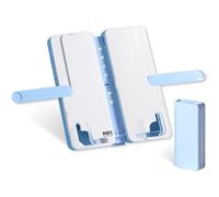 Kids Book Stand for Reading, Hands Free, Foldable and Portable Desktop Book Holders, Display, Adjustable Page Clips for Textbook, Tablet, Mobile Phone(Blue)