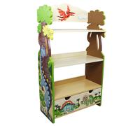 Kids Bookcase Wooden Book Shelf Dinosaur Kingdom Fantasy Fields Teamson Kids