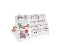 Kids bookshelf and toy organiser with side pocket