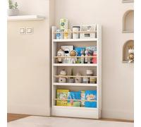 Kids Bookshelf Wall Mounted, Space Saving Bookcase with 3/4/5/6 Tiers, Anti-Dumping Organizer for Toy, CD & Book Storage in Child's Room, Home, Living Room