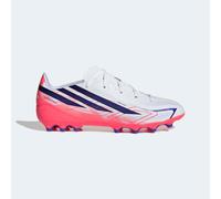 adidas Unisex Kids F50 Hyperfast League Artificial Ground Football Boots Kids Shoes, FTWR White/Solar Purple/Solar Turbo, 4.5 UK