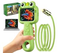 Kids Borescope Camera with 6 LED Lights, 1080P HD 2.4" Screen Endoscope, 5X Zoom IP67 Waterproof Snake Camera for Pond & Hole Exploration, STEM Science Toy Gift for Boys Girls Age 4-10, 1M Cable