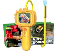 Kids Borescope with Light - Educational Science Exploration Toy Kit | Inspiring Gifts for Boys & Girls Ages 3~12 | Perfect for Camping, Nature Activities, Birthday & Christmas (Orange)