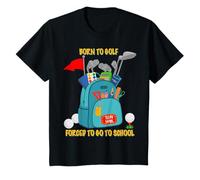 Kids Born to Golf Forced to Go to School Third Grade Humor T-Shirt