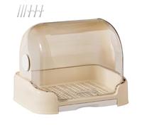 Kids Bottle Drying Rack, Covered Organizer Container, Removable Holder Nursery Storage Box for Pacifier Dish Cup Child Cutlery Daycare Home Counter Travel Feeding Accessory