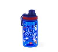 Legami - Children's Water Bottle, Lightweight, Airtight, BPA Free, 400 ml, Space Theme
