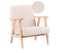 Kids Boucle Armchair Light Beige LINDE