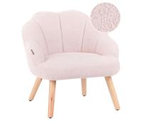 Kids Boucle Armchair Pastel Pink MILAND