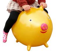 Kids Bouncy Ball - Cartoon Animal Ear Design PV Toy, Inflatable Jump Ball for Physical Play, Soft Exercise Toy for 4+ Boys and Girls | Outdoor Indoor Activity Equipment for Kindergarten | Fun Sports T