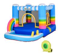 Kids Bouncy Castle Childrens Pool Outdoor Trampoline Safety Net Blower 3-8 Years