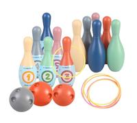 Kids Bowling Set - Colorful Bowling Game Kit, 12 Pins 3 Balls 6 Rings, Indoor Play Toy | Interactive Sports Activity For Kids, Learning Coordination And Fun Game For Home Classroom