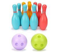 Kids Bowling Toy Set, Indoor Outdoor Bowling Games, Toddler Indoor Outdoor Activity Play Game with 10 Pins 2 Balls for Children Boys Girls (Medium)