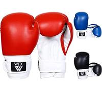 Kids Boxing Gloves for Martial Arts Sparring Junior Mitts Heavy Duty Leather MMA Training Punch Bag Gloves Striking Muay Thai Kick Boxing Boys and Girl (Red, 4OZ)