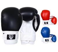 Kids Boxing Gloves for Martial Arts Sparring Junior Mitts Heavy Duty Leather MMA Training Punch Bag Gloves Striking Muay Thai Kick Boxing Boys and Girl (Black, 4OZ)