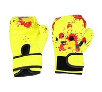 Kids Boxing Training Gloves, PU Leather Pink Punch Training Gloves for Girls & Boys, Breathable Kids Grappling Gloves Fit for 2-11 Years Old, Boxing Gloves for Children (Yellow)