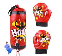 Kids Boxing Training Set - Kids Boxing Set, Punch Bag Boxing Training Equipment | Professional Punch Bag with Gloves for Children and Teenagers, for Practice Kicking and Punching Exercises, Home