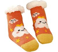 Kids Boy Girl Cute Slipper Socks Kids Slipper Fluffy Socks Super Soft Fuzzy Warm Thick Fleece Lined Non-Slip Animal Socks Bed Socks Cozy Winter Thermal Fleece Children Home Socks (Color 4,L)