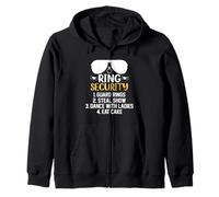 Kids Boy Ring Security Ring Bearer Wedding Duties List Party Zip Hoodie