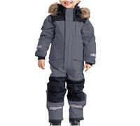 Kids Boy Snowsuit Ski Suit Thermal Ski Overall Winter Warm Snow Overall Windproof Waterproof Winter Suits with Removable Fluffy Hood Boys Girls Mud Suit Outdoor Softshell Suits Children's Jumpsuits