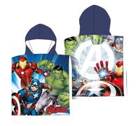 Kids Boys 100% Cotton AVENGERS Character Hooded Poncho Bath Beach Swimming Towel