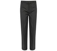 Kids Boys Adjustable Waist Regular Fit Pants School Uniform Formal Wear Trousers Grey