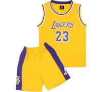 Kids Boys Basketball 2-Piece Performance Tank Top Training Jersey and Shorts Set (Yellow, 6-7 Years)