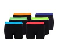 Kids Boys Boxer Shorts Pack of 6/12 Cotton Blend Black with Nofly Trunk Underwears 3-13 years (UK, Age, 7 Years, 8 Years, Regular, Black 12pk)