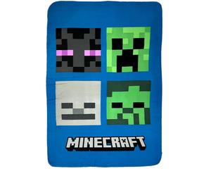 Kids Boys Creeper MINECRAFT Gaming Character Super Soft Fleece Bed Blanket Throw