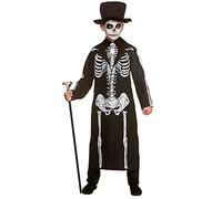 Kids Boys Day of the Dead Skeleton Halloween Fancy Dress Costume, 11-13 years, Black & White