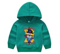 Kids Boys Dinosaur Hoodie Baby Girls Cute Bunny Cat Pattern Hoodies Long Sleeve Hooded Sweatshirt Cotton School Jumper Funny Animals Print Hoody Sports Pullover Top (Green-4, 5-6 Years)