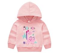 Kids Boys Dinosaur Hoodie Baby Girls Cute Bunny Cat Pattern Hoodies Long Sleeve Hooded Sweatshirt Cotton School Jumper Funny Animals Print Hoody Sports Pullover Top (Pink-5, 7-8 Years)
