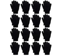 kids boys girls black magic gloves 12 pair pack fit age 3-7