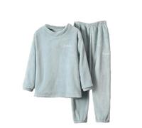Kids Boys Girls Fleece Pajamas Winter Warm Fuzzy Pajama Set Plush Tops and Bottoms Children's Soft Comfy Homewear Loungewear Toddler Kids Teen Boy Girl Pjs Sleepwear Outfit Blue 7-8 Years