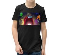 Kids Boys Girls Gaming T Shirts Among us t Shirts Funny t Shirts (9-11) Black