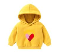 Kids Boys Girls Hoodies Sweatshirt Pullover Shirt Hooded Jumper Warm Coats Sweatshirt Jacket Long Sleeve Top New Casual Fashion Children's Pullover Hoodies Print Graphic Outfits (1-Yellow, 4-5 Years)